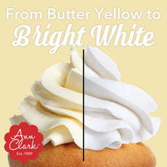 Opaque base created by Ann Clark Bright White gel on frosting for vivid layers.