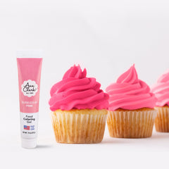 Ann Clark Bubblegum Pink gel color in cap for precise icing coloring