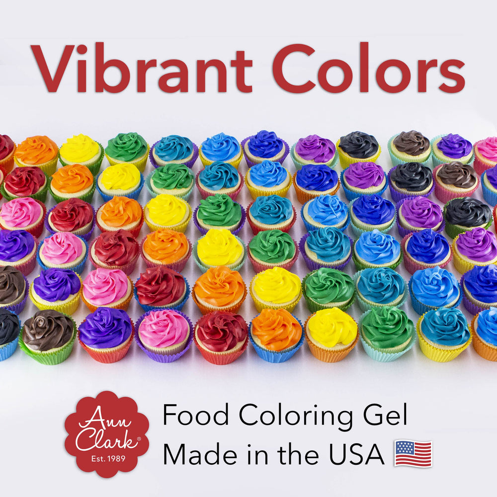 Cake frosting with Ann Clark gel colors for bright, consistent results