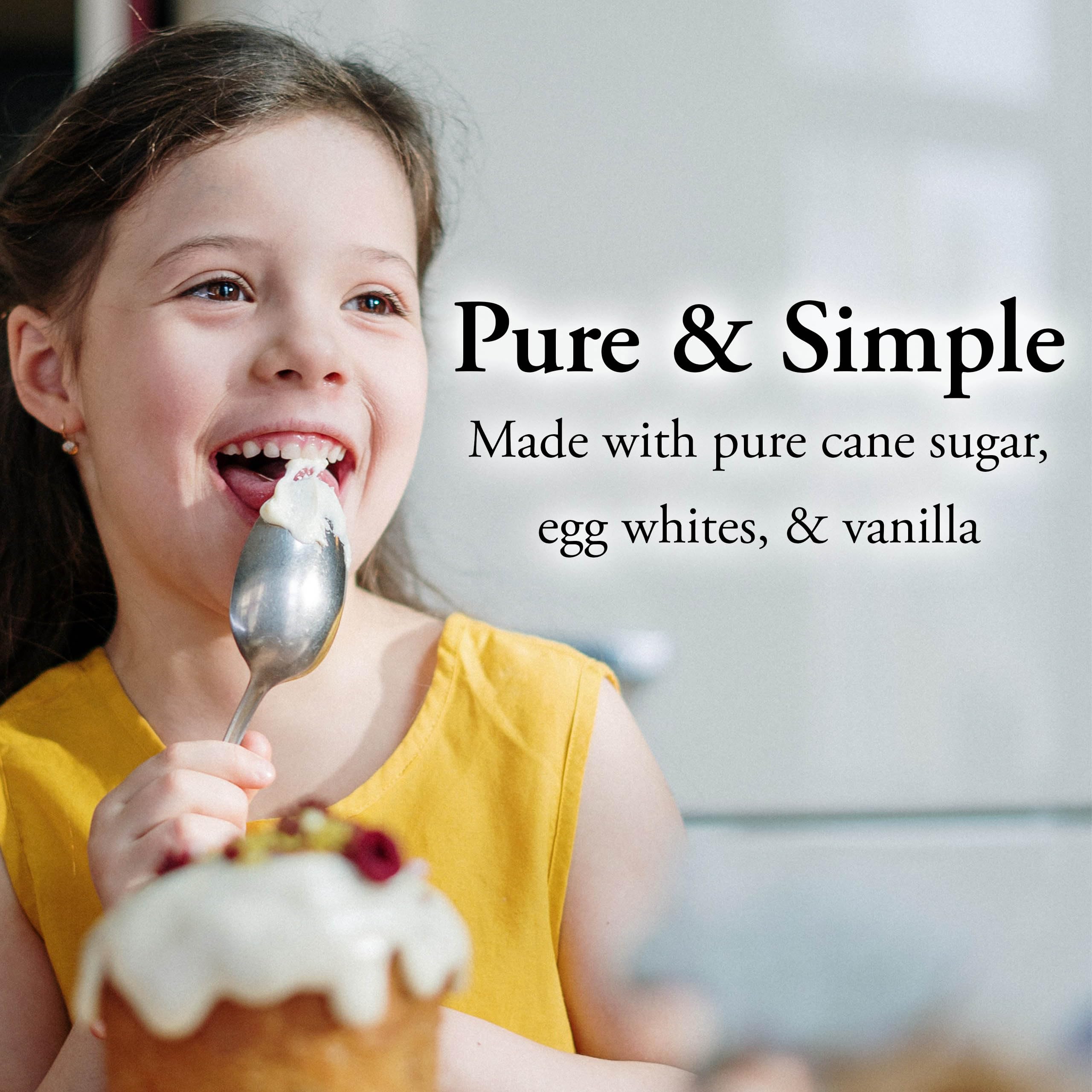 Ann Clark Meringue Powder in resealable pouch stays fresh and shelf-stable.