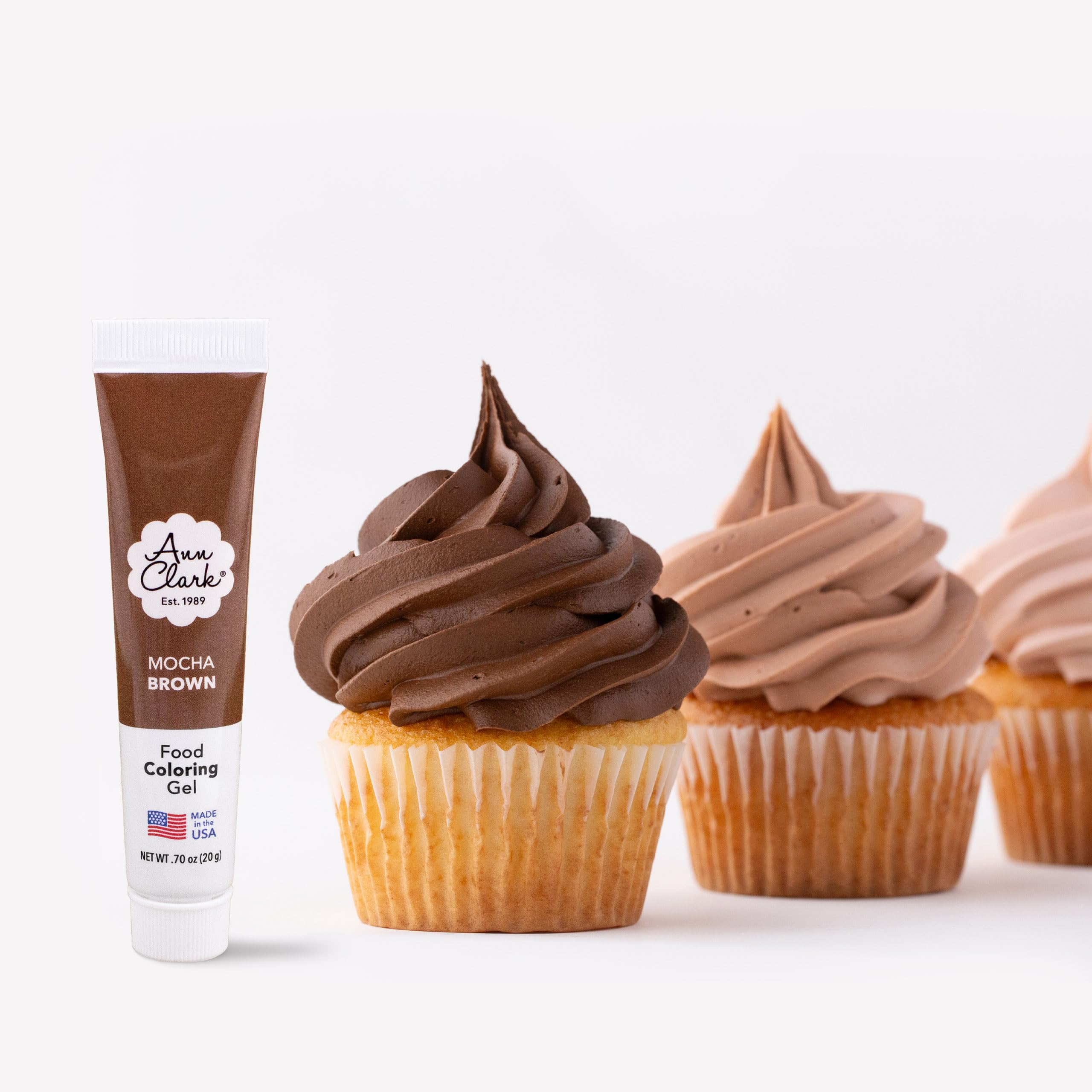 Ann Clark Mocha Brown Gel bottle for vibrant icing decoration