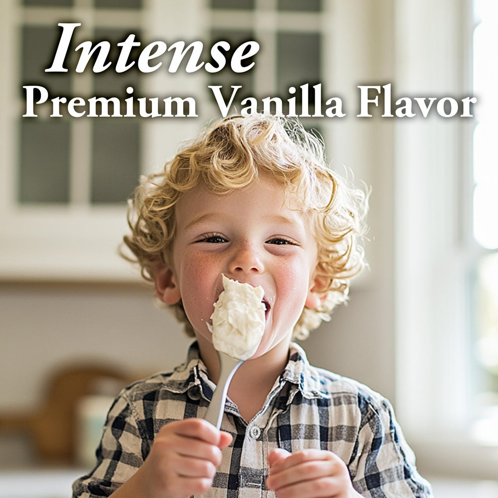 Ann Clark Premium Clear Vanilla Extract icing idea for white frosting highlights versatility.