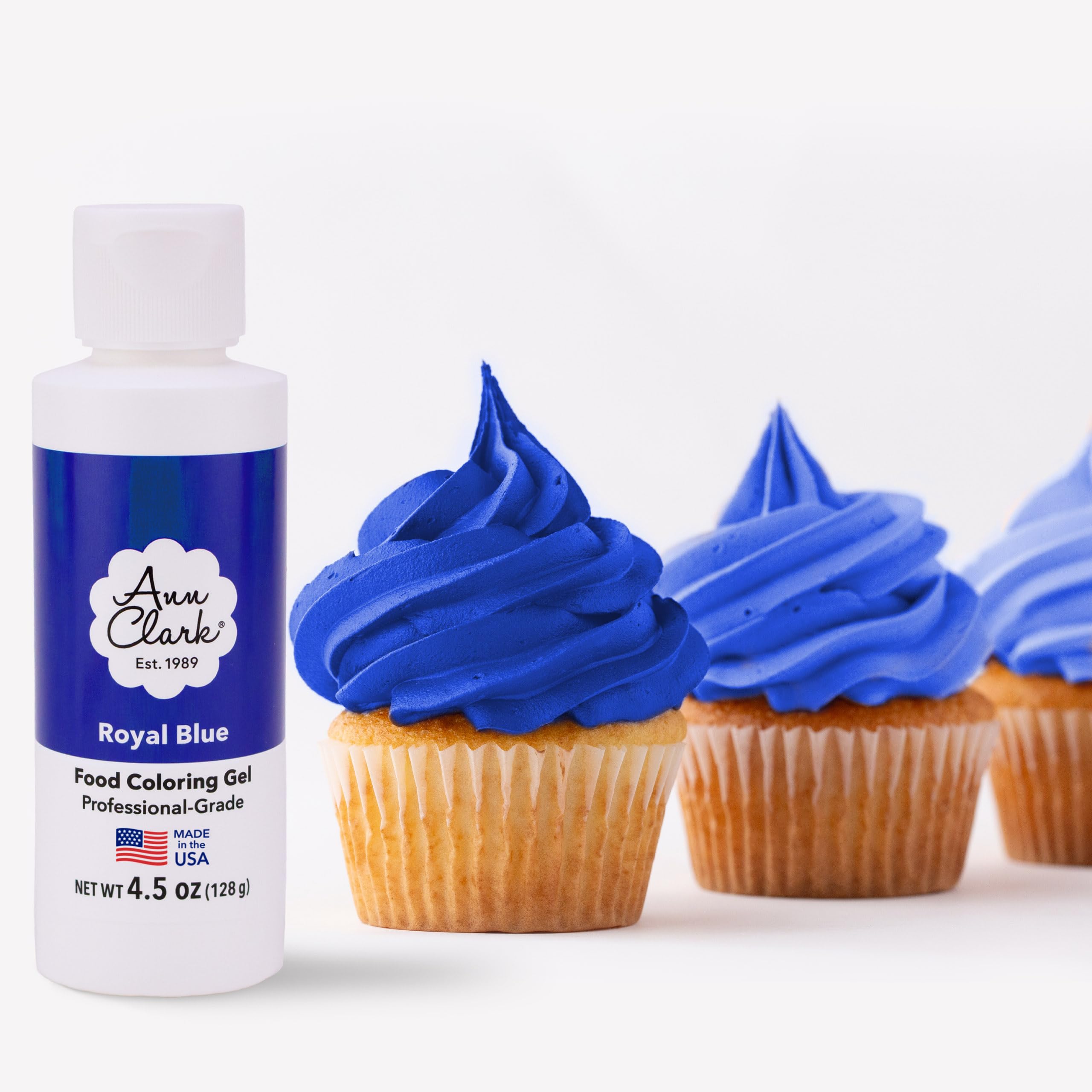 Ann Clark royal blue color gel bottle for vibrant icing and precise color