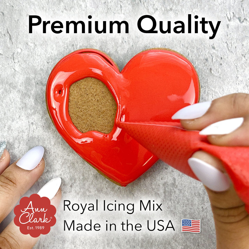 Ann Clark icing mix enhances cookies with vivid decorations.