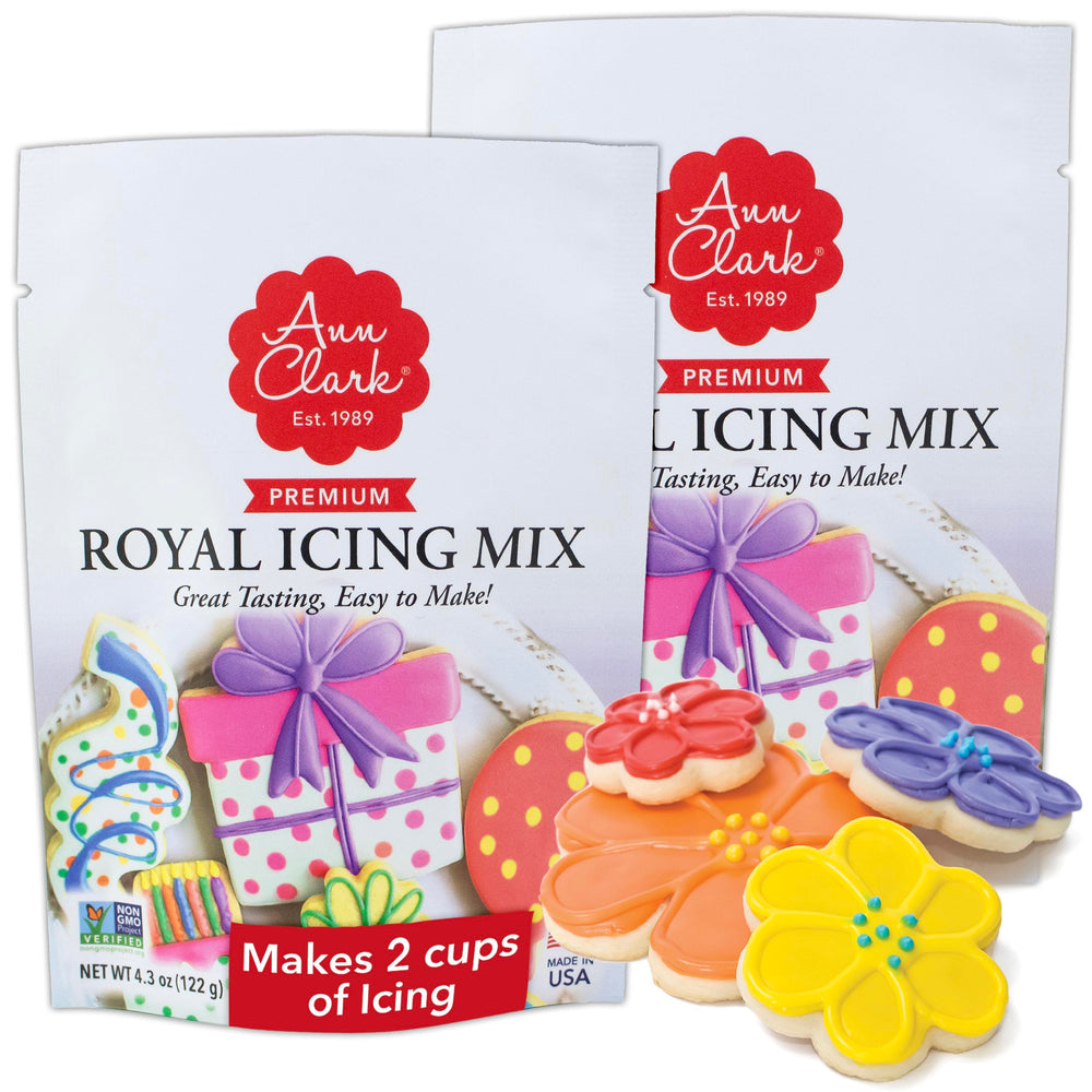 Ann Clark Royal Icing Mix pack enables easy cookie decorating.