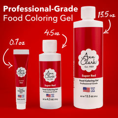 Ann Clark Super Red gel dropper enables precise frosting color