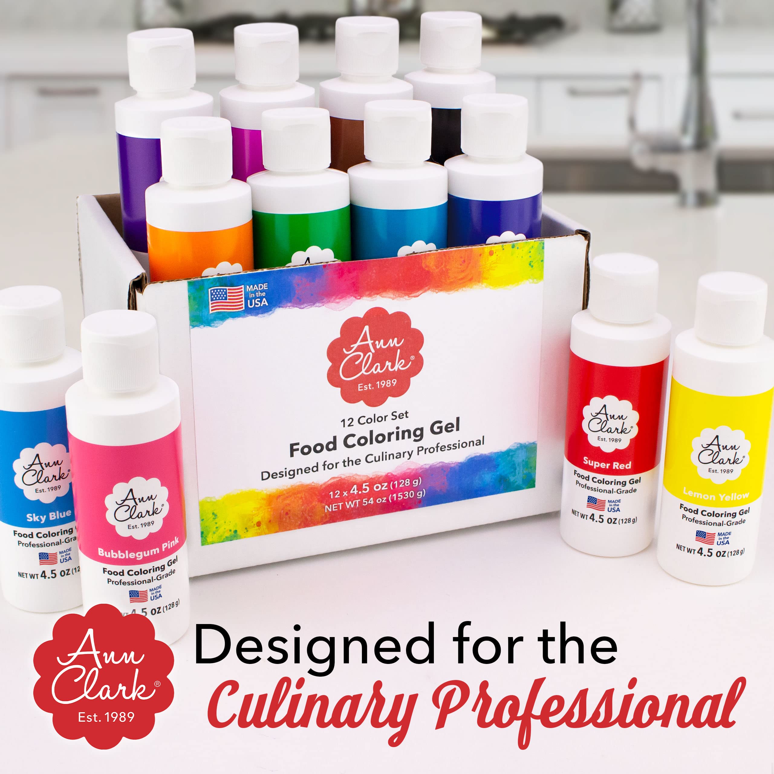 Ann Clark Super Red icing swatch shows vibrant cake decorating potential