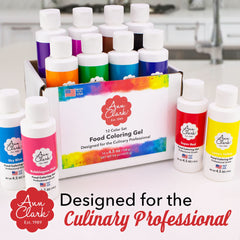 Ann Clark Super Red icing swatch shows vibrant cake decorating potential