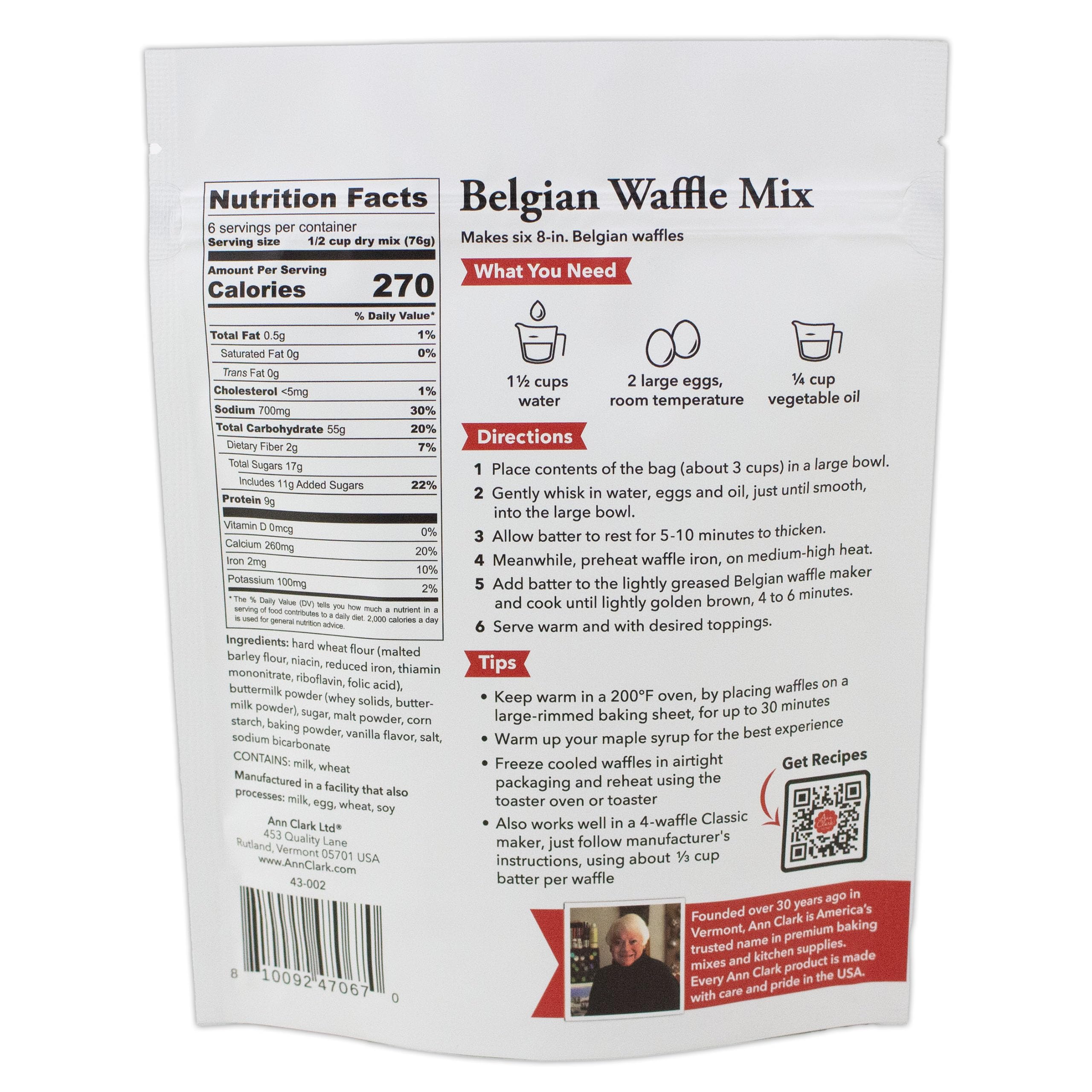 Ann Clark batter whisk blends ingredients into fluffy waffle batter