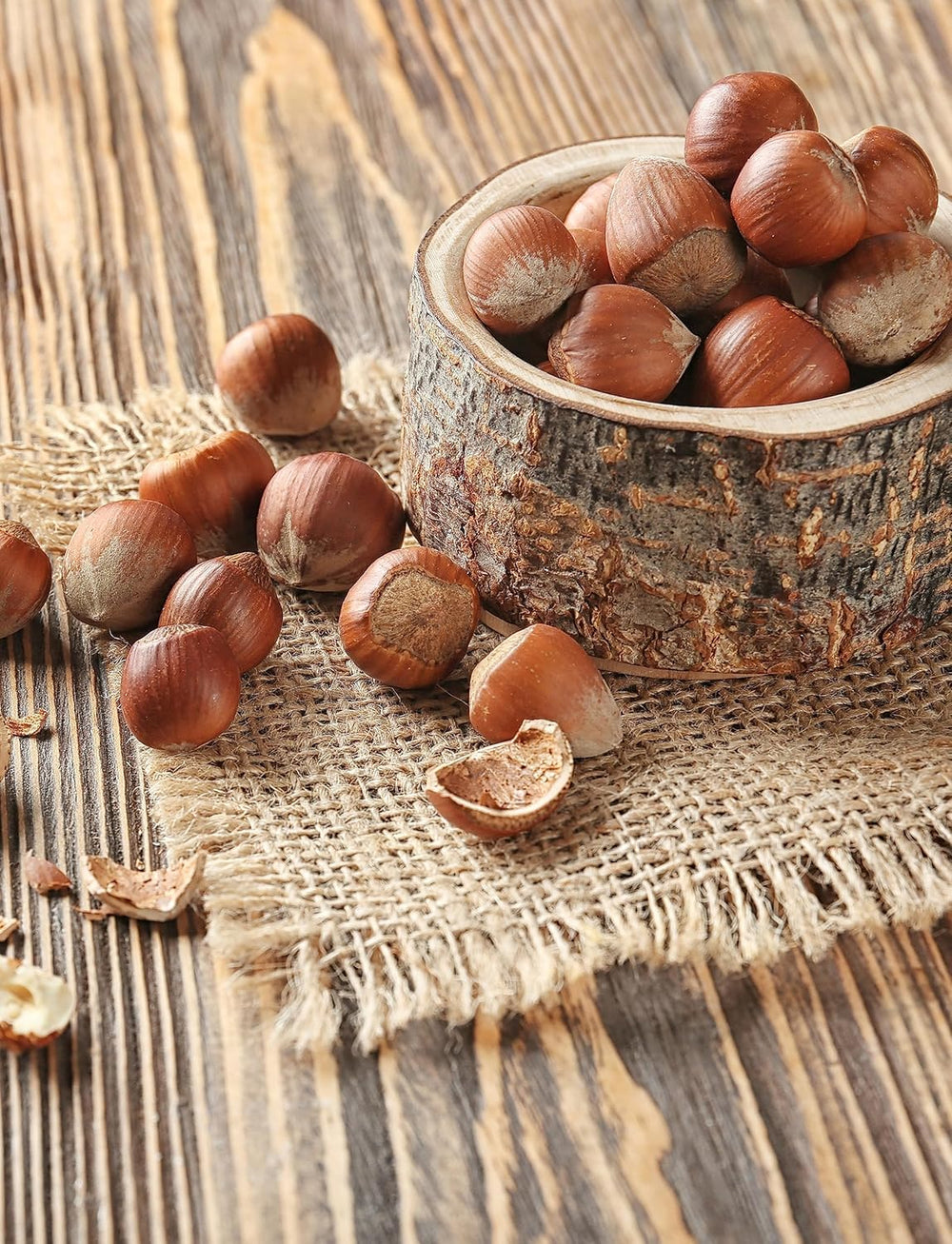 Anna and Sarah hazelnuts in box packaging signaling bulk value