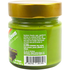 Anna and Sarah pistachio butter cream in elegant glass jar packaging.