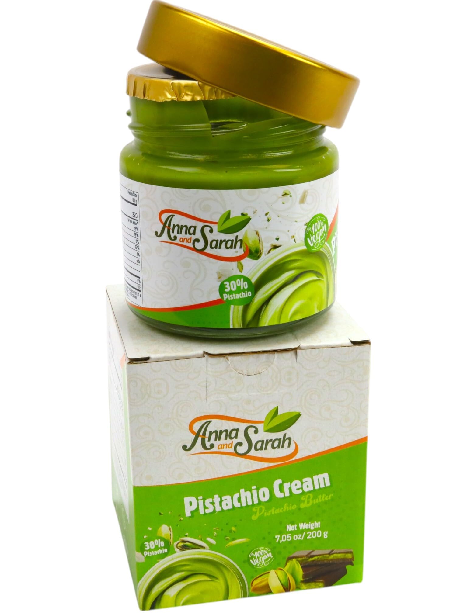 Anna and Sarah pistachio butter cream swirled into a smoothie.