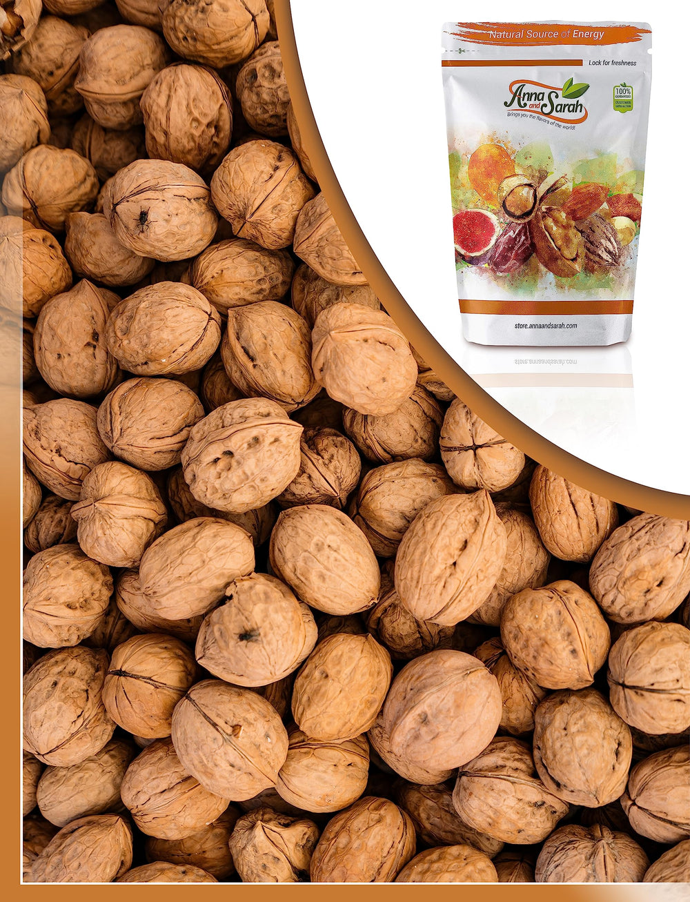 Anna and Sarah walnuts in shell easy to crack, ideal for quick snacking