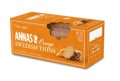 Anna's Ginger Thins Orange flavor, fragrant citrus notes for pairing.