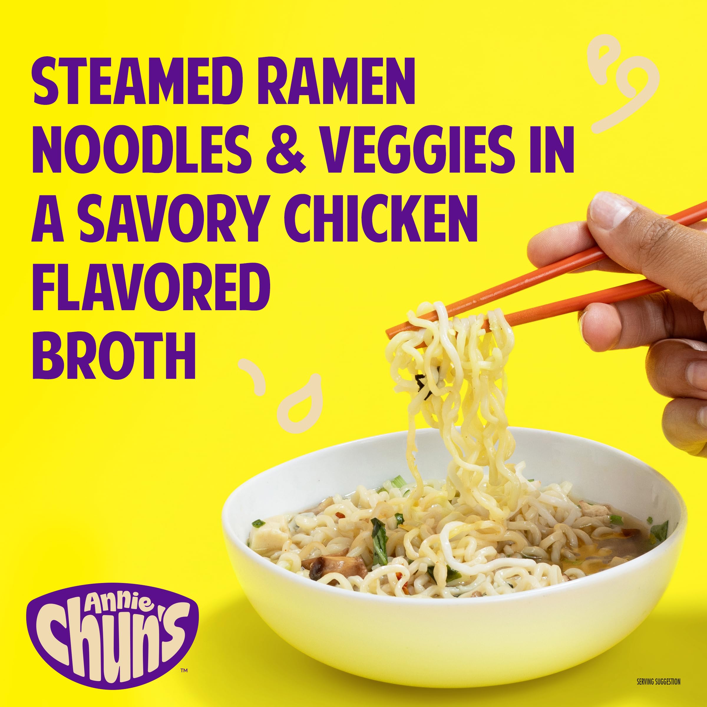 Annie Chun's Ramen Soup Bowl Shoyu dry noodles ready to simmer for a comforting bowl.
