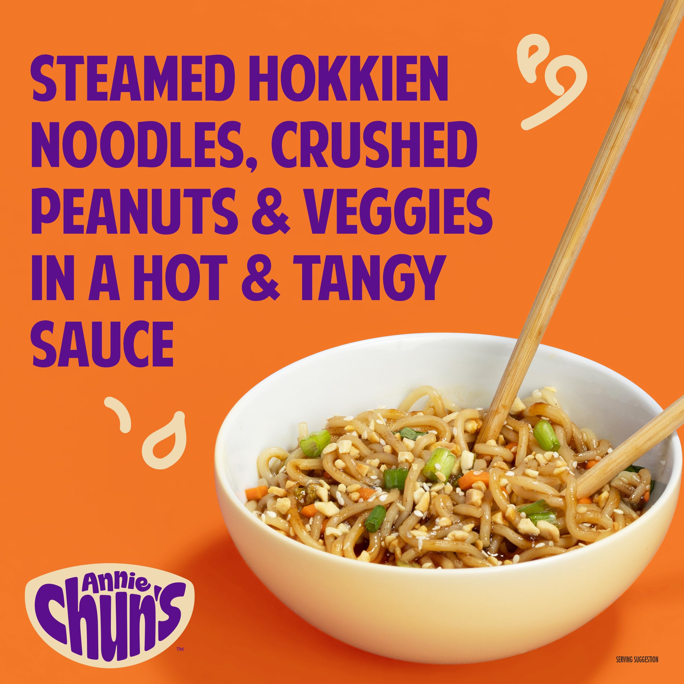 Annie Chun's Spicy Kung Pao Noodle Bowl hot sauce twist image suggests customization.