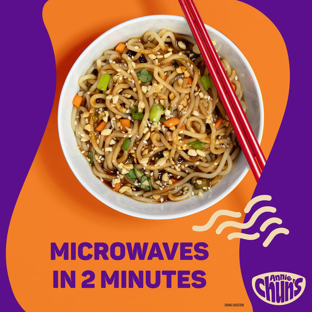 Annie Chun's Spicy Kung Pao Noodle Bowl microwave-ready in two minutes.