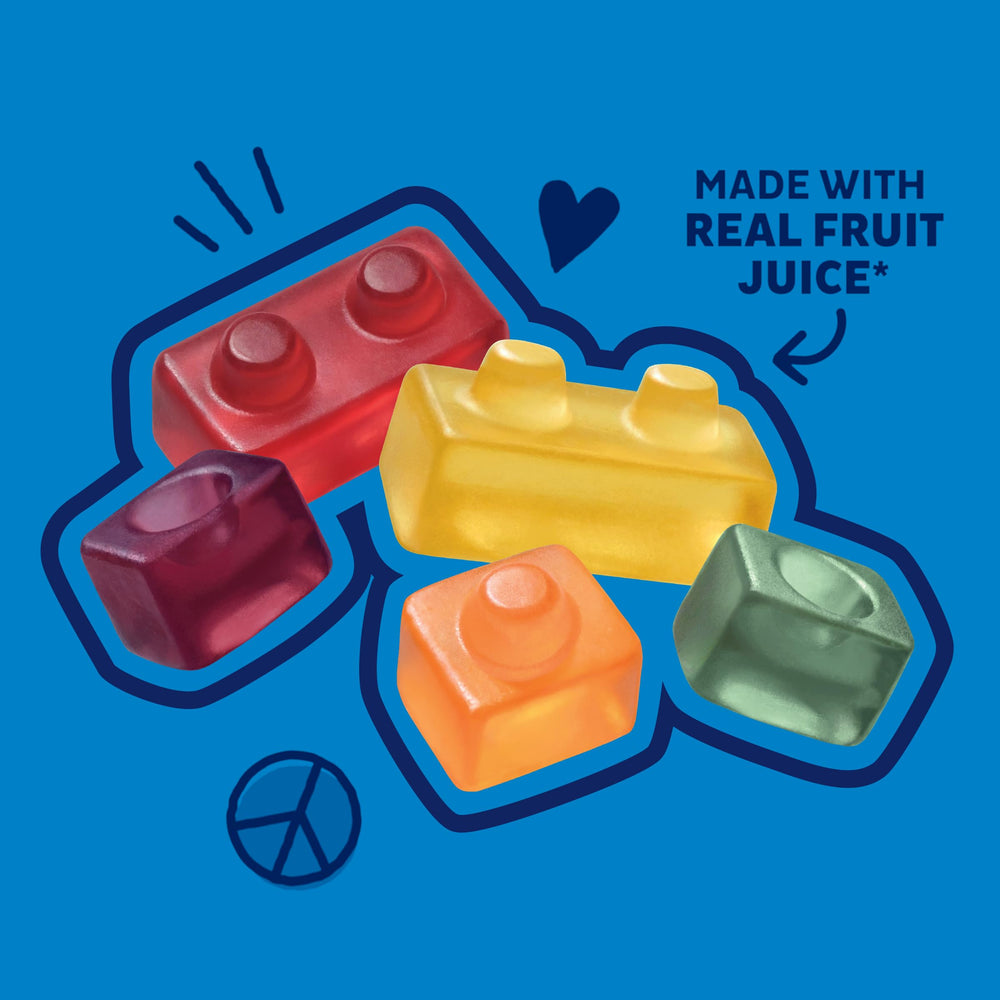 Vegan, gelatin-free Building Blocks snack from Annie's for plant-based families.