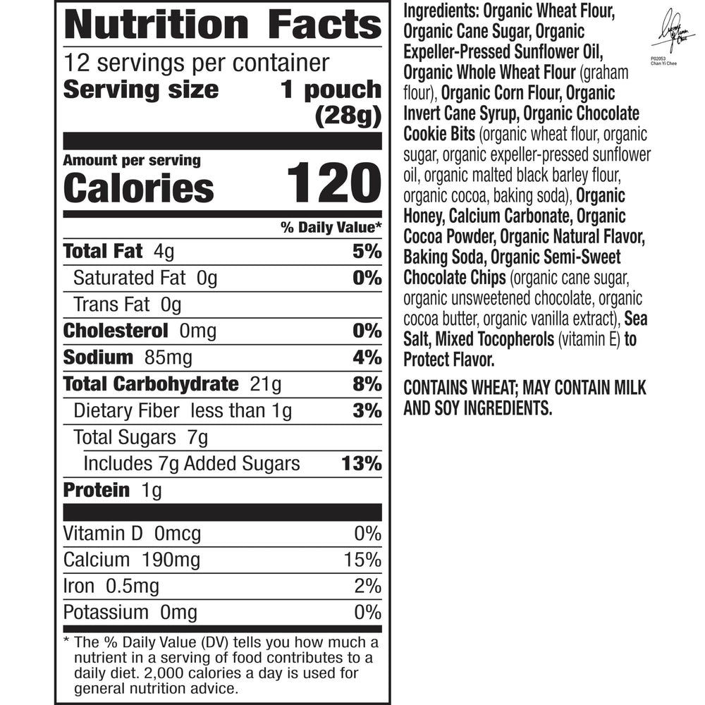 Annie's Bunny Grahams honey pouch ideal for on-the-go snacking.
