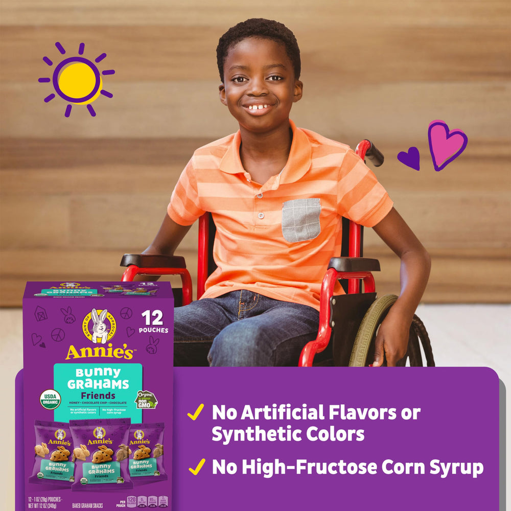 Annie's Bunny Grahams are non-GMO with no artificial flavors.
