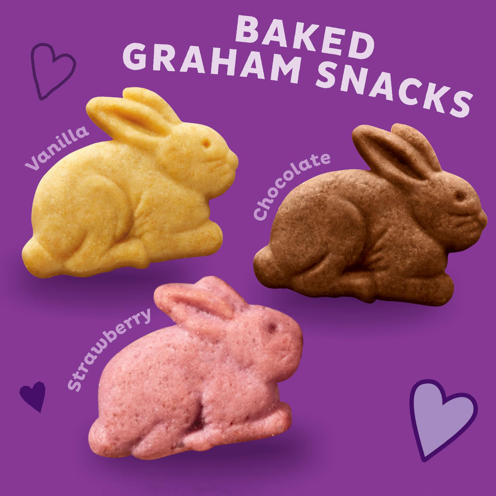Annie's Bunny Grahams Neapolitan vanilla flavor bunny shapes