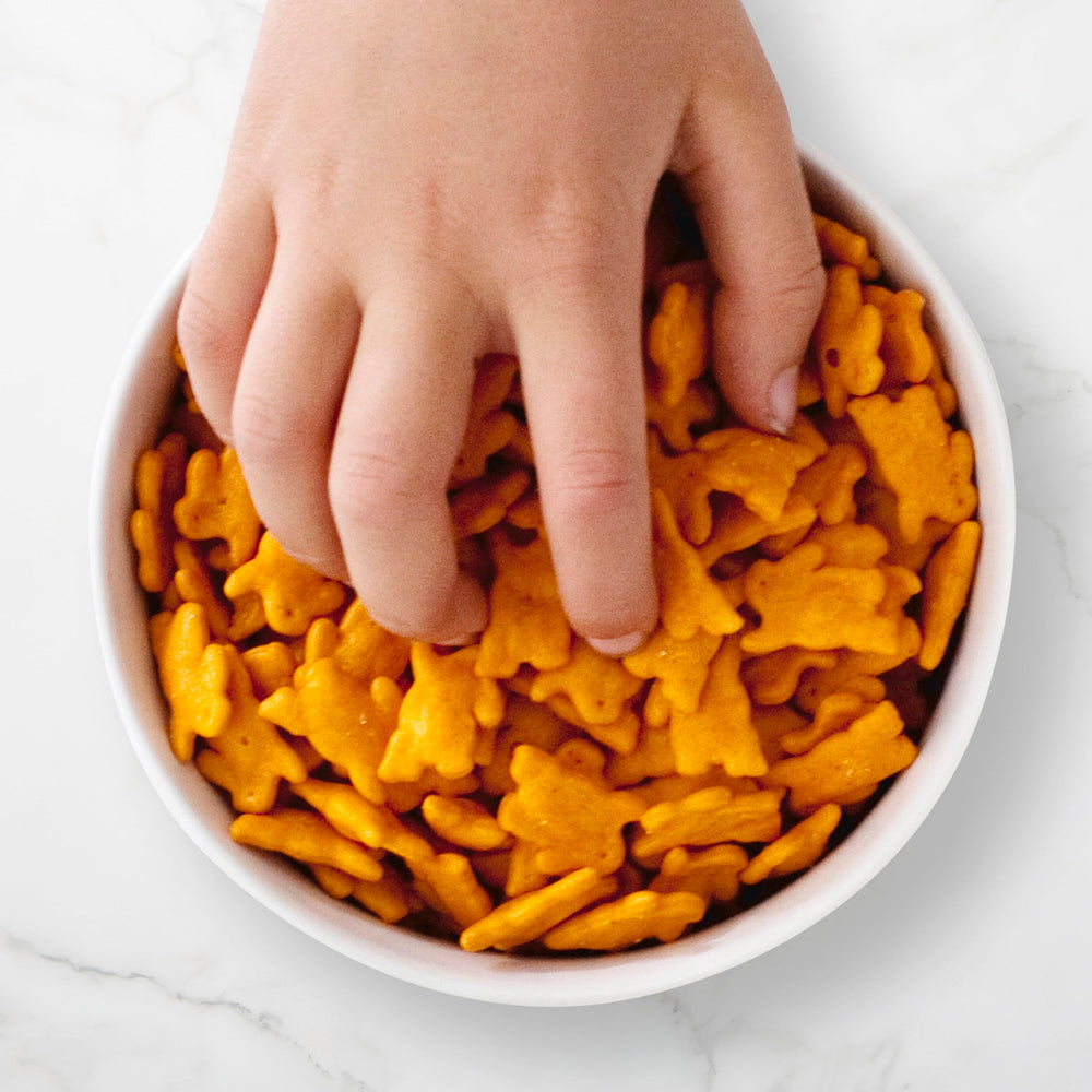 Annie's Cheddar Bunnies kid-friendly snack for after school.