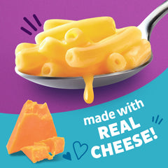 Close up of real cheddar cheese in Annie's pasta