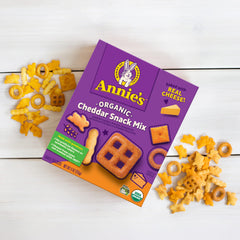 Annie's Cheddar Snack Mix in a snack bowl suitable for lunchboxes or parties