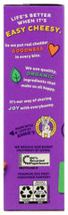 Annie's Organic Cheddar Squares crackers close-up with real cheese flavor