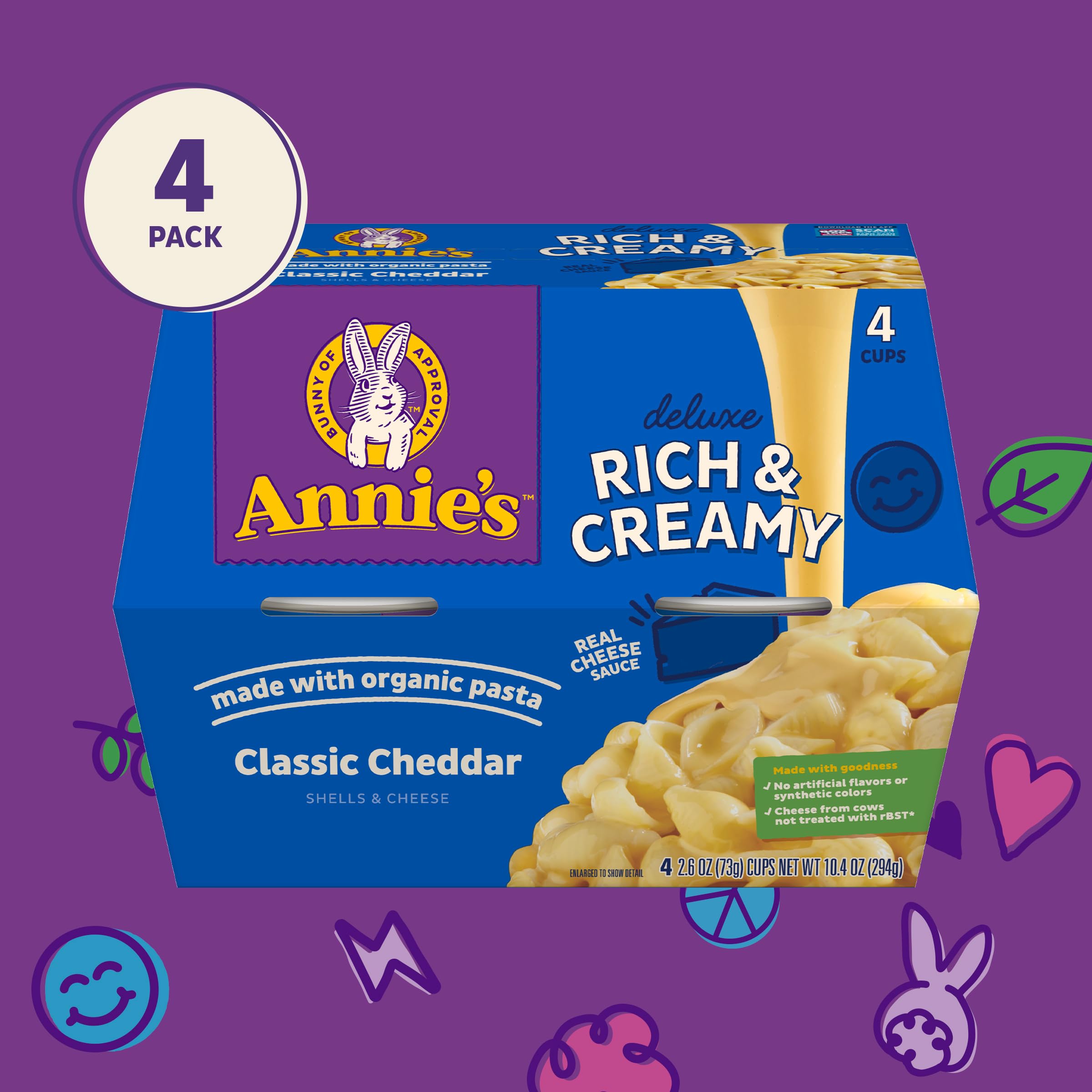 Annie's mac and cheese cups ideal as kids snack or lunch