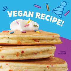 Annie's Confetti Pancake Mix sprinkles appear in batter for whimsy.