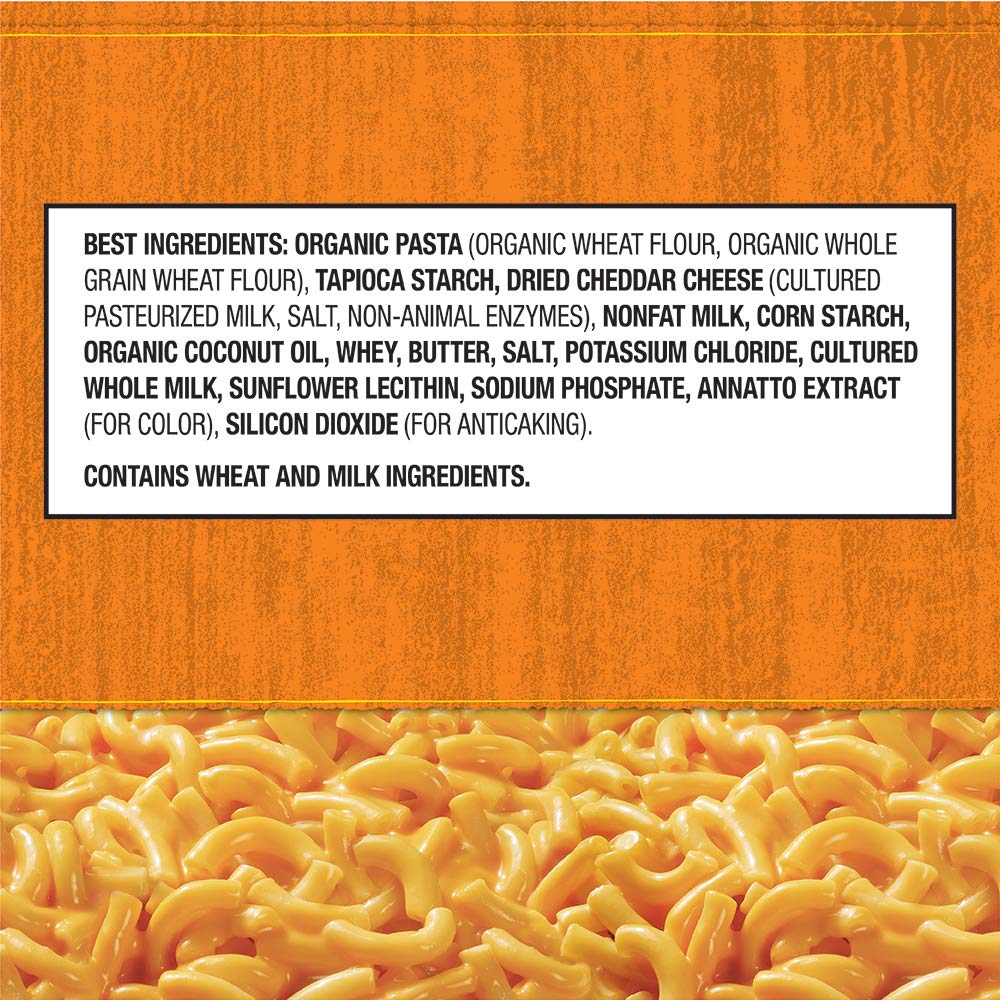 Annie's creamy cheese sauce on macaroni delivers comforting texture.