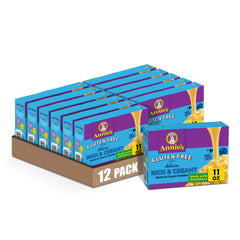Annie's Deluxe Gluten Free Shells packaging highlights shelf-stable comfort