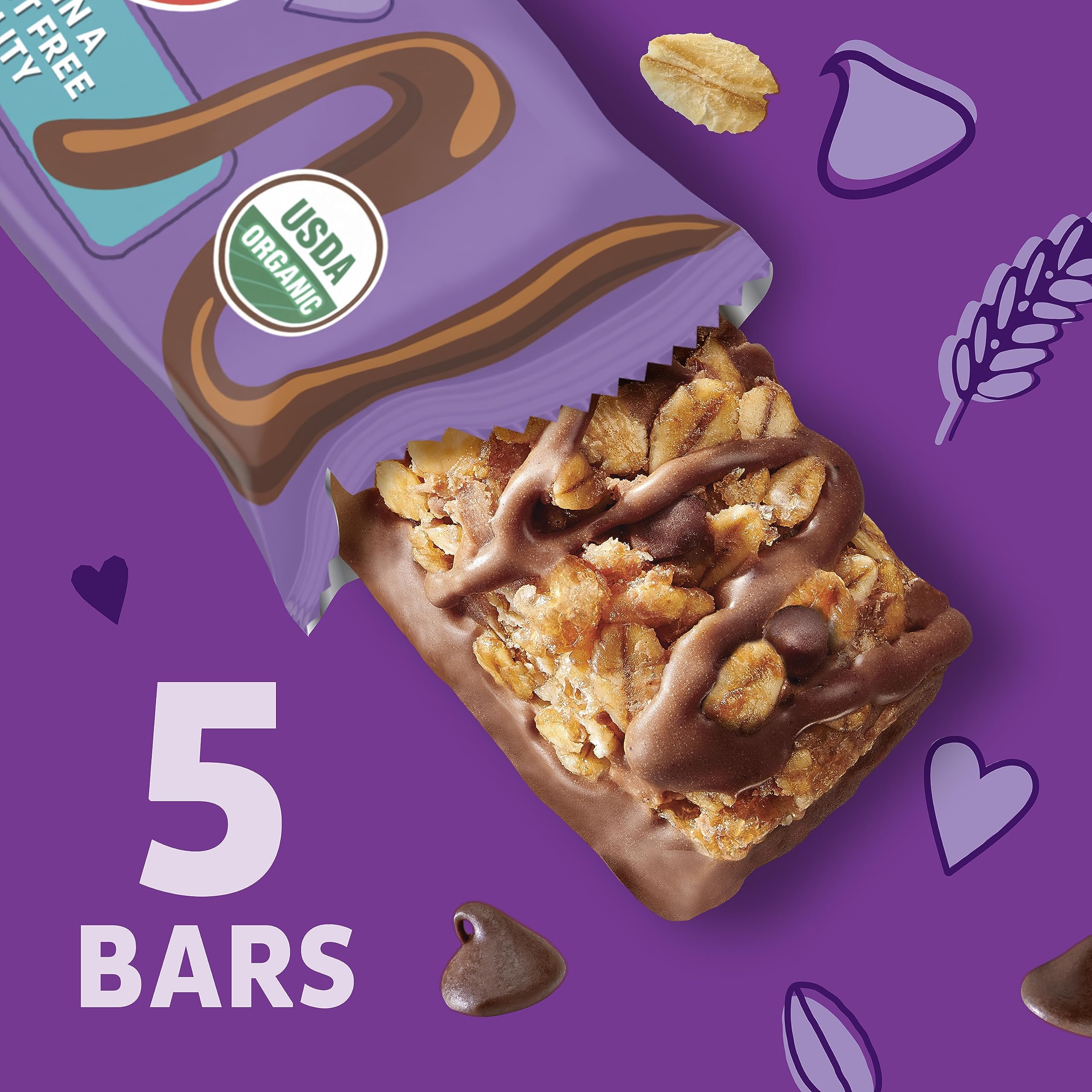 Kid-friendly packaging and portable size of Annie's Drizzle Granola Bar, ideal for school lunches