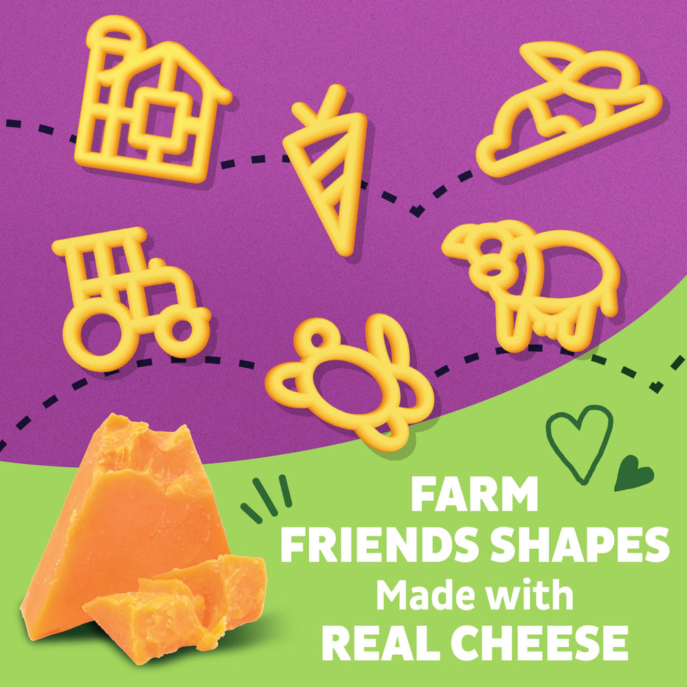 Creamy macaroni served in farm-shaped pasta for easy weeknight dinners with Annie's.