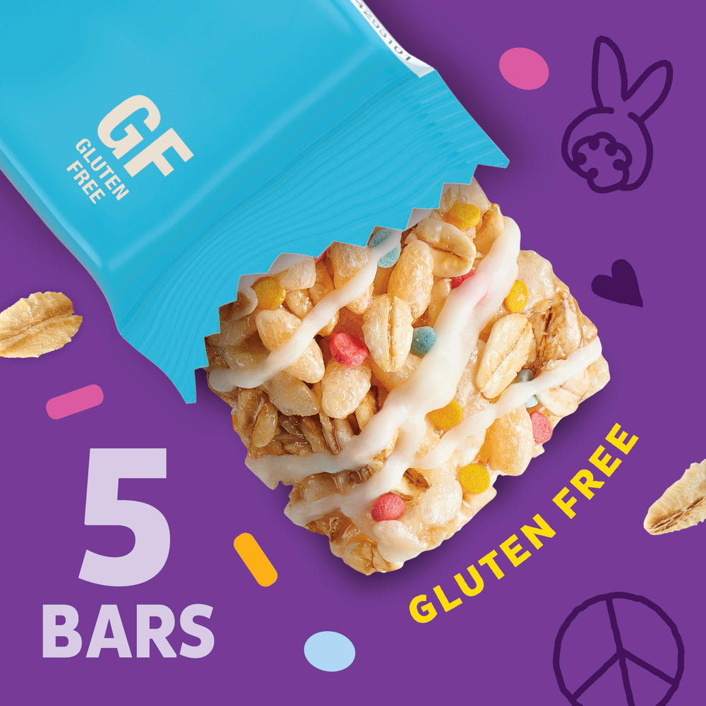 Colorful bits and drizzle on Birthday Cake bars appeal to kids.