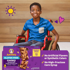 Annie's granola bar in a lunchbox shows a wholesome snack.