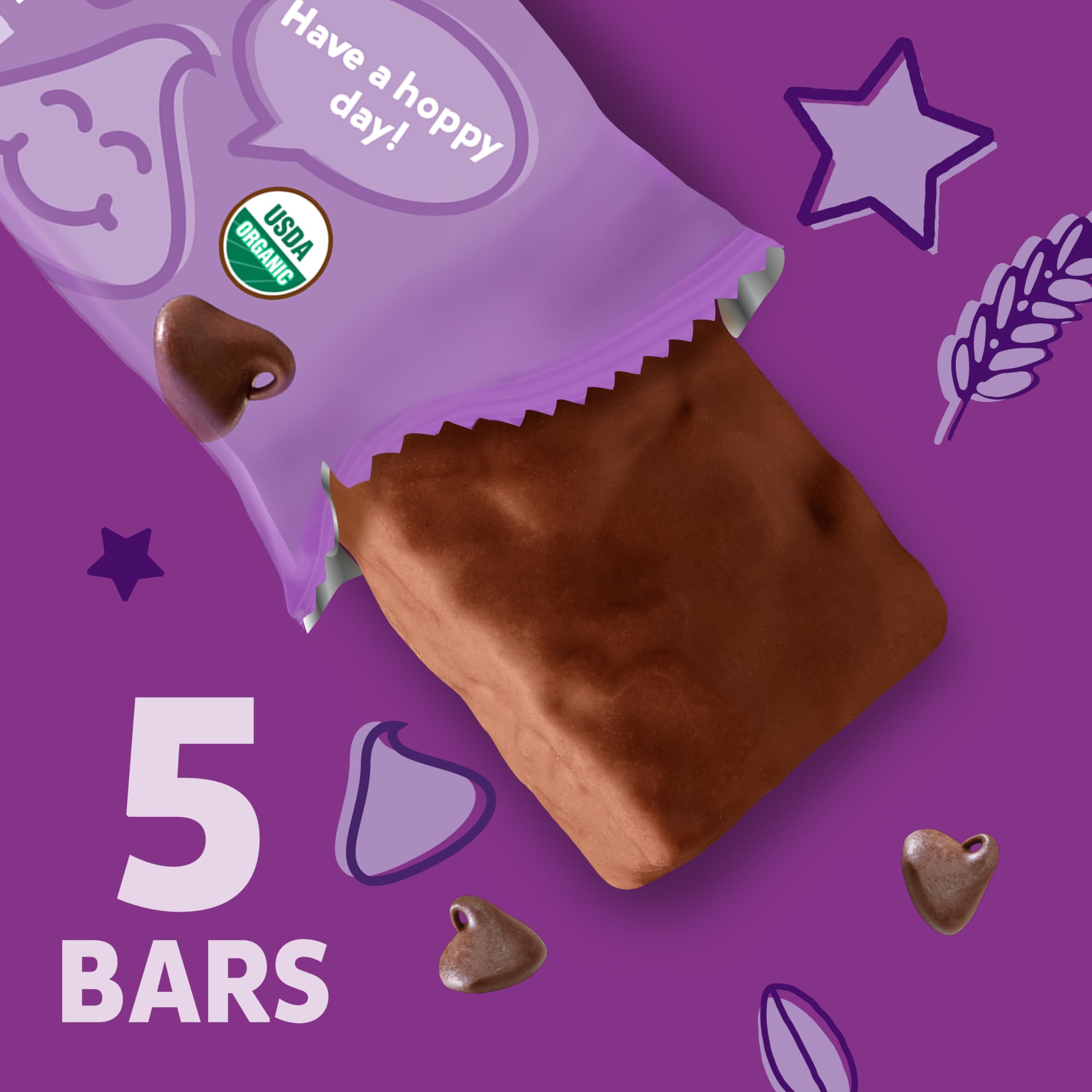 Annie's granola bars ingredients graphic, no artificial flavors.