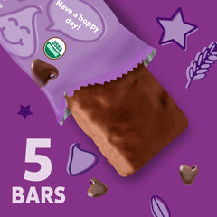 Annie's granola bars ingredients graphic, no artificial flavors.