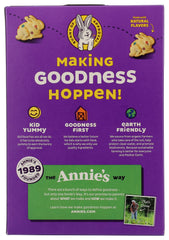 Annie's Homegrown Bunny Grahams shape detail highlights playful lunchbox snacks.