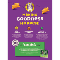 Front view of the Annie's Cheddar Bunnies box with USDA Organic certification visible.