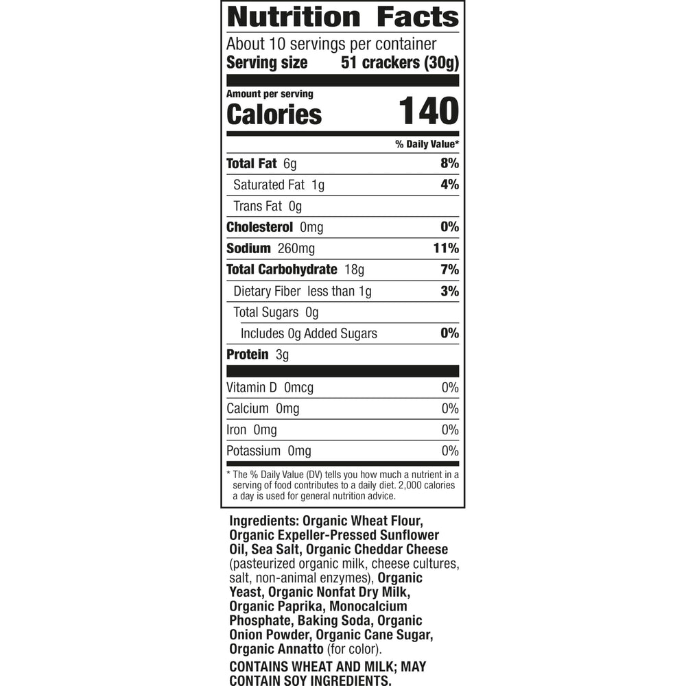 Cheddar Bunnies in lunchbox, a convenient organic snack for midday energy.