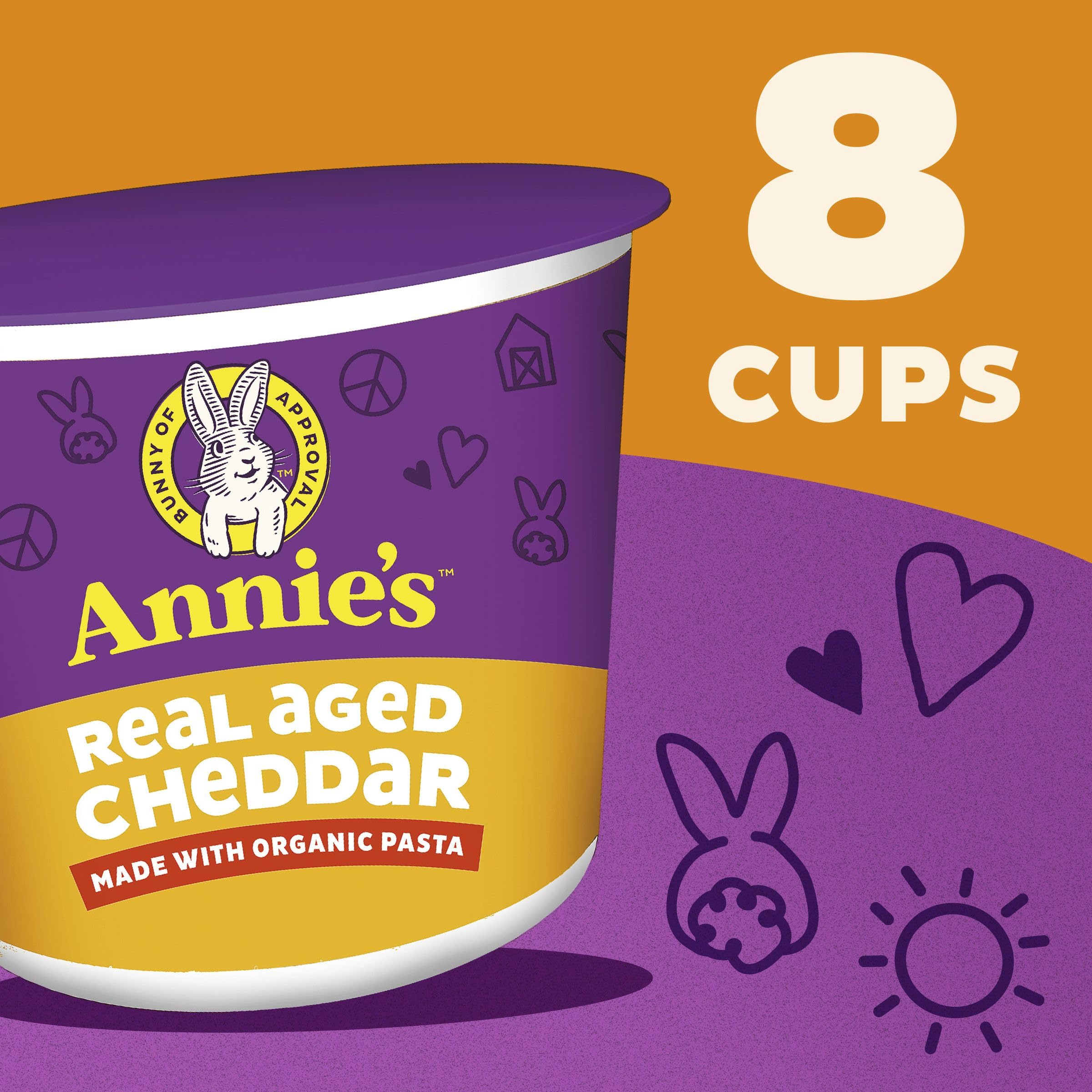Annie's Homegrown microwavable cups prepared in two minutes for busy families