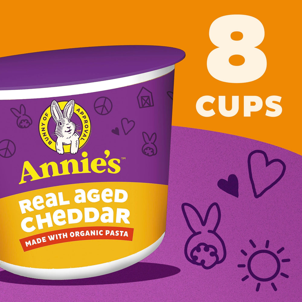 Annie's Homegrown microwavable cups prepared in two minutes for busy families
