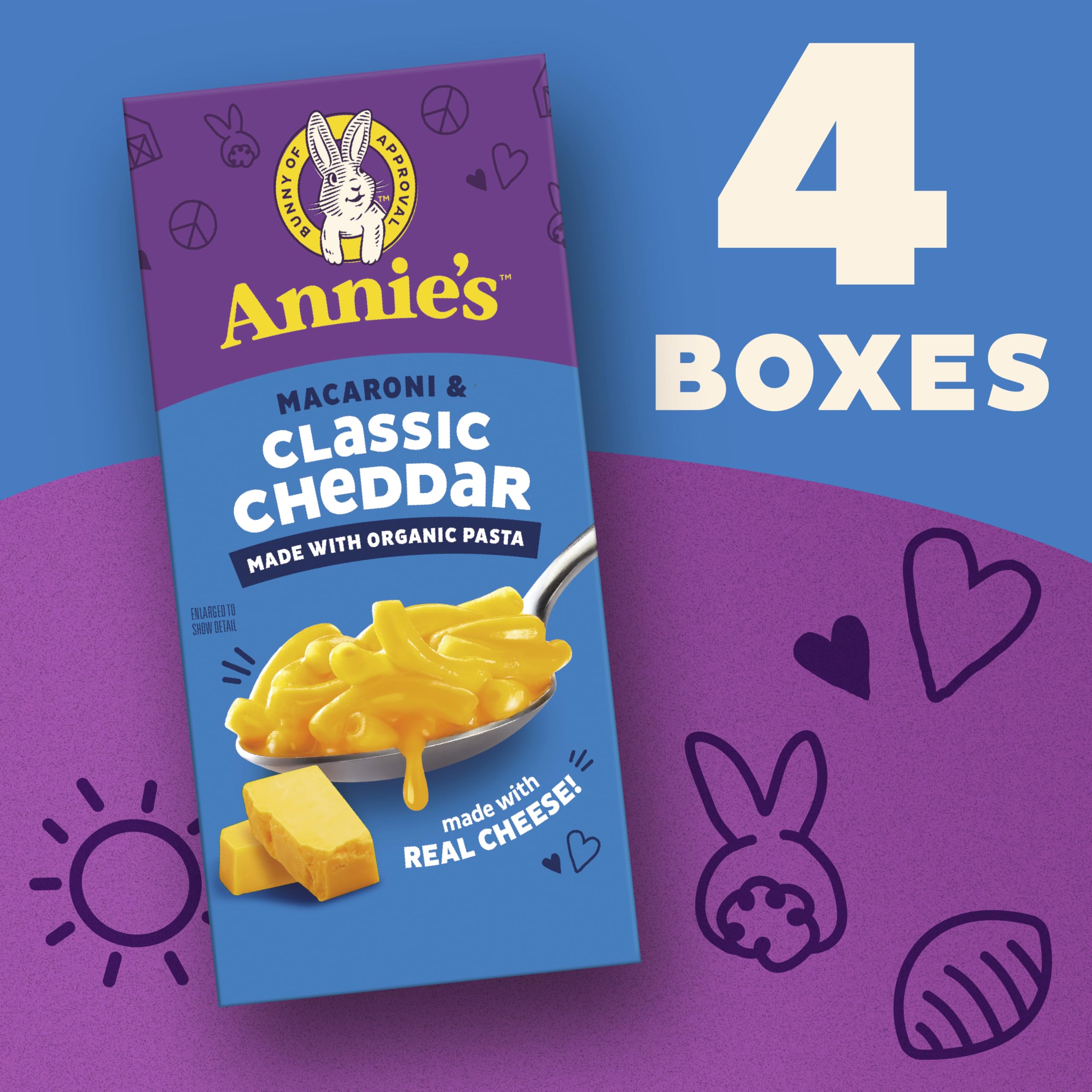 Cooked Annie's macaroni and cheddar presented in a bowl ready in minutes