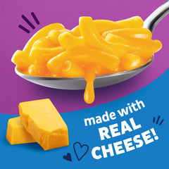 Annie's Macaroni and Classic Cheddar ingredients panel emphasizes organic pasta and real cheese.