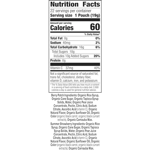 Annie's Organic Bunny Fruit Snacks Berry Patch pouch ideal for on-the-go snacking