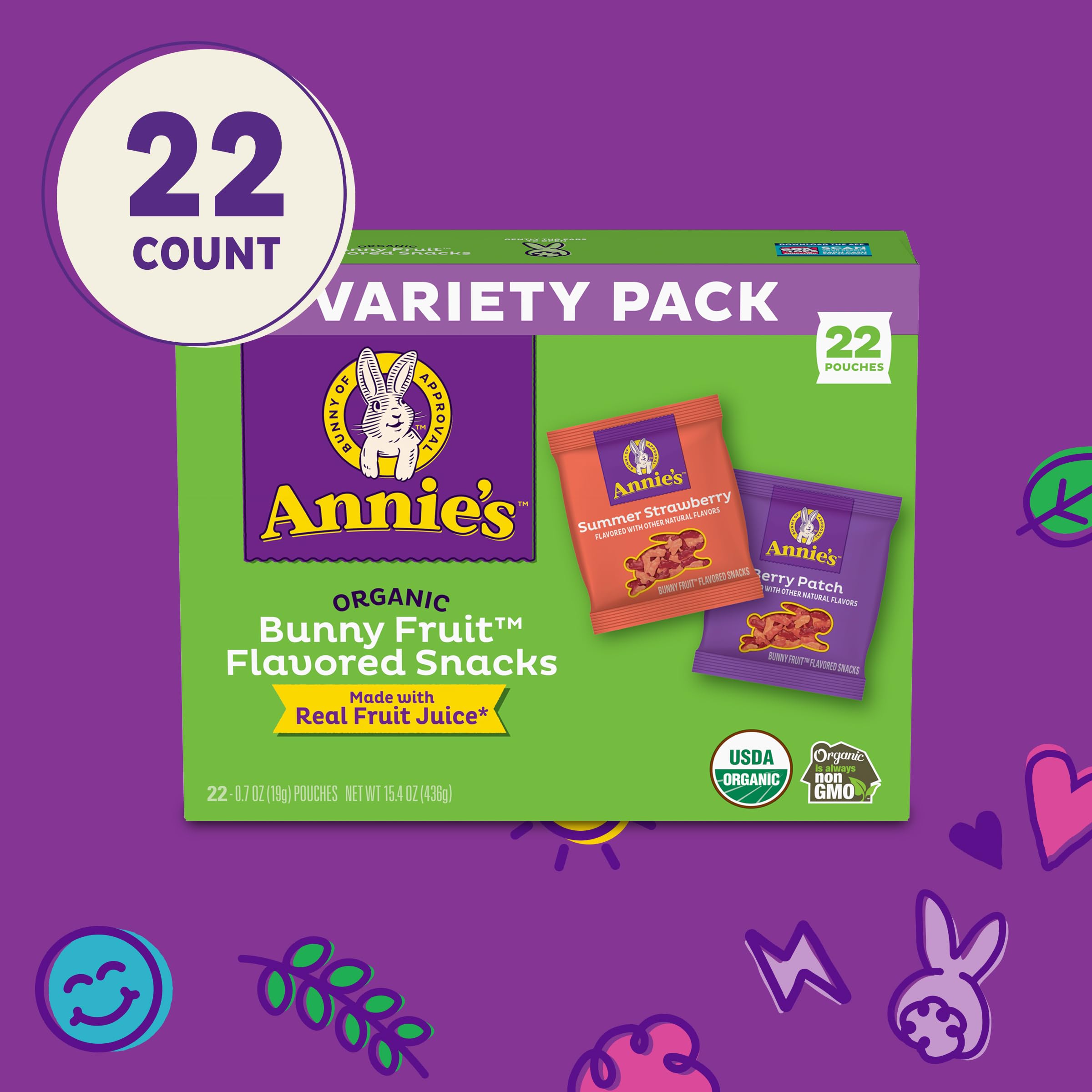 Annie's Organic Bunny Fruit Snacks real fruit juice from pear concentrate