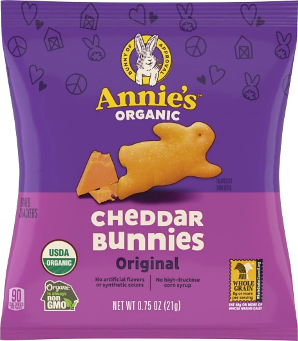 Ingredient label of Annie's Organic Cheddar Bunny Crackers