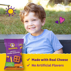 Annie’s bunny-shaped crackers add playful appeal to the Organic Cheddar Snack Mix for kids' lunchboxes